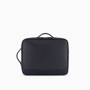 Emporio Armani ASV Navy Regenerated Saffiano Recycled Nylon Business Backpack